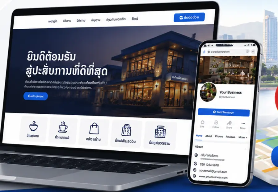 ຕົວຢ່າງເວັບໄຊທີ່ອອກແບບໃຫ້ທຸລະກິດ